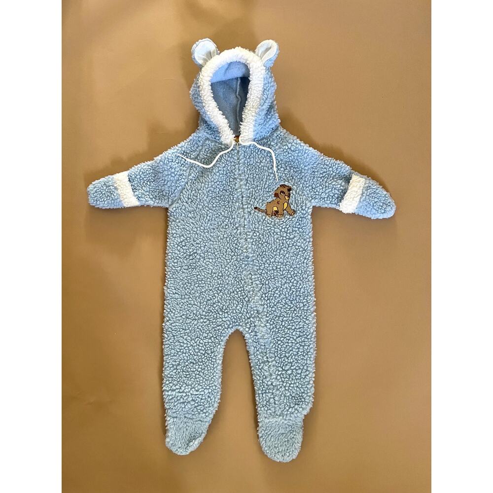 Vintage 90s Disney Lion King Simba Baby Bunting Sherpa Pram Suit 3–12M